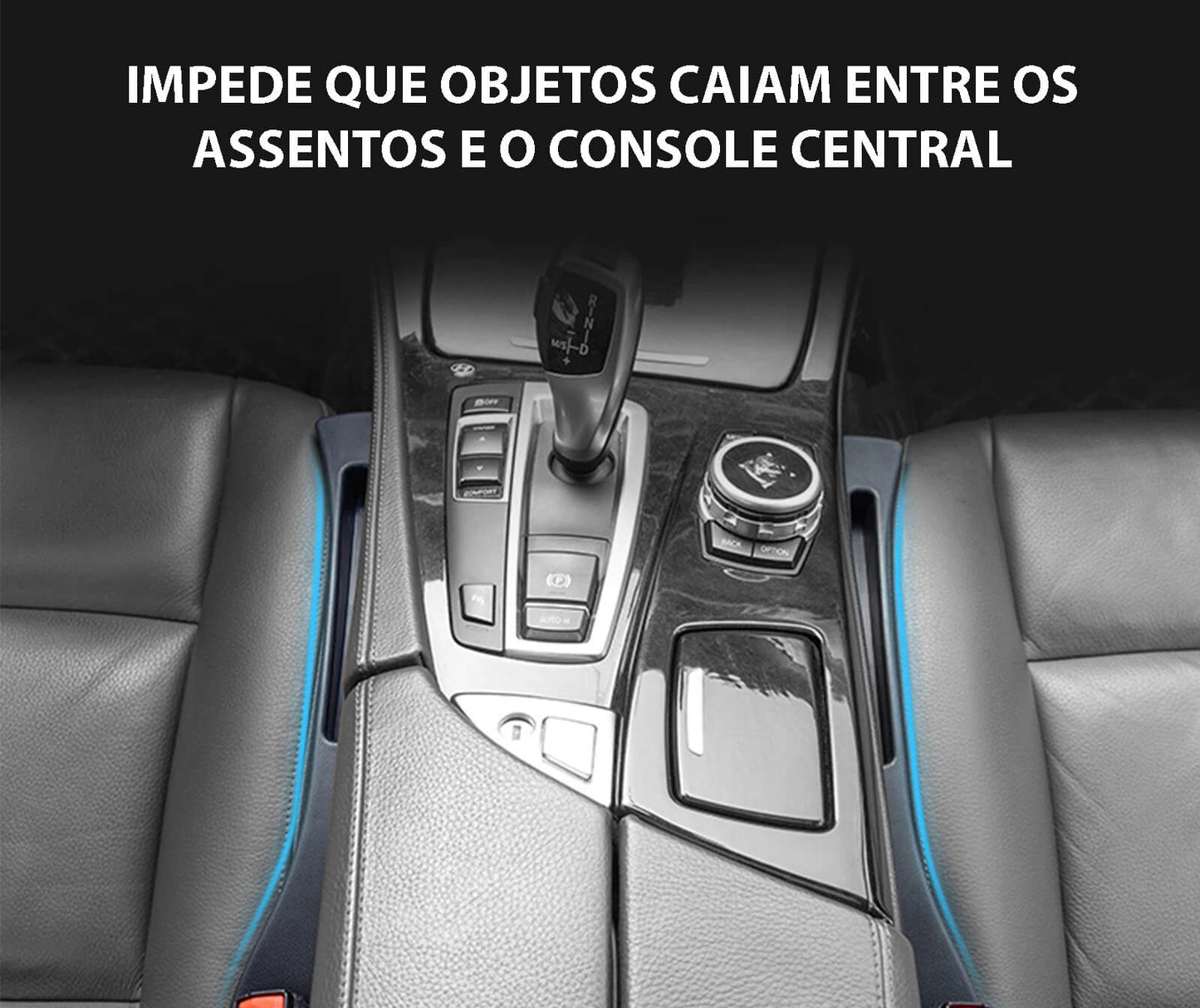 Porta Celular Automotivo Preenche Espaço Entre Lateral de Assento e Console Central do Carro