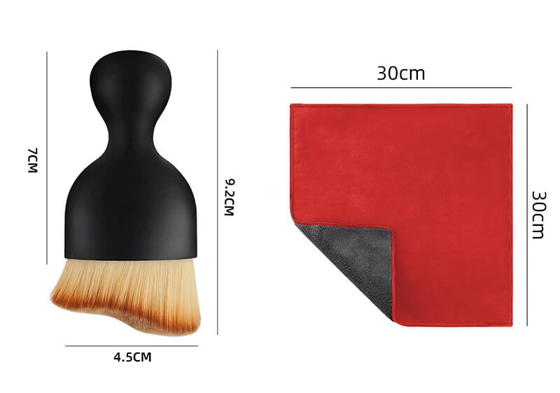Pincel Com Logo Pra Limpeza do Painel e Console Central do Carro - BYD, Chery, Haval, JAC