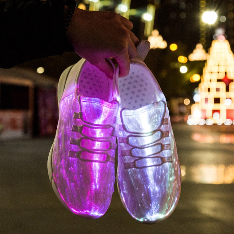 Tênis Iluminado Fibra Óptica