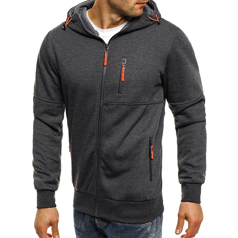 Casaco Moletom Masculino Frio Com Zíper - Várias Cores