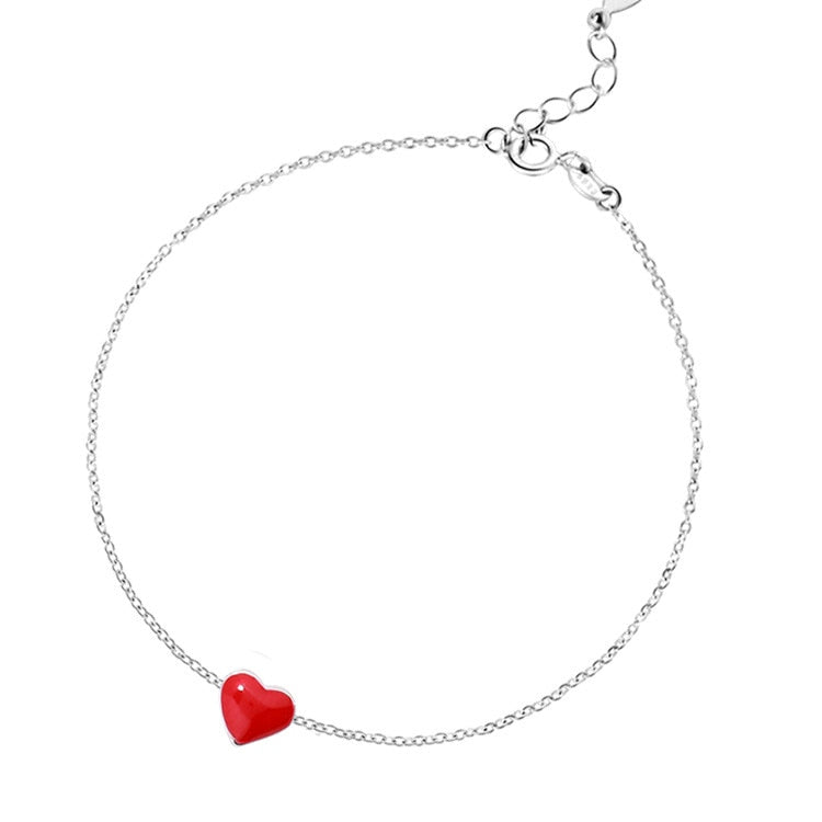 Pulseira Feminina Coração Minimalista - Metal