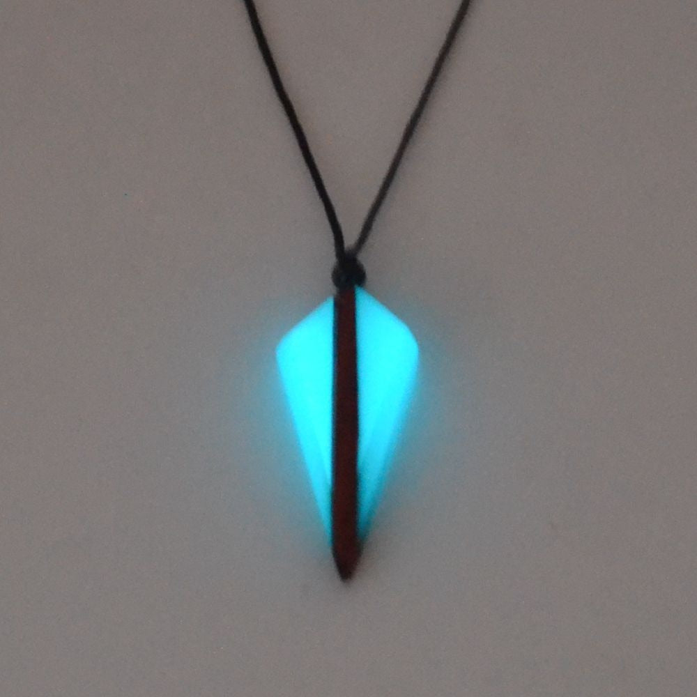 Colar Fluorescente de Madeira Brilha no Escuro - Vários Modelos