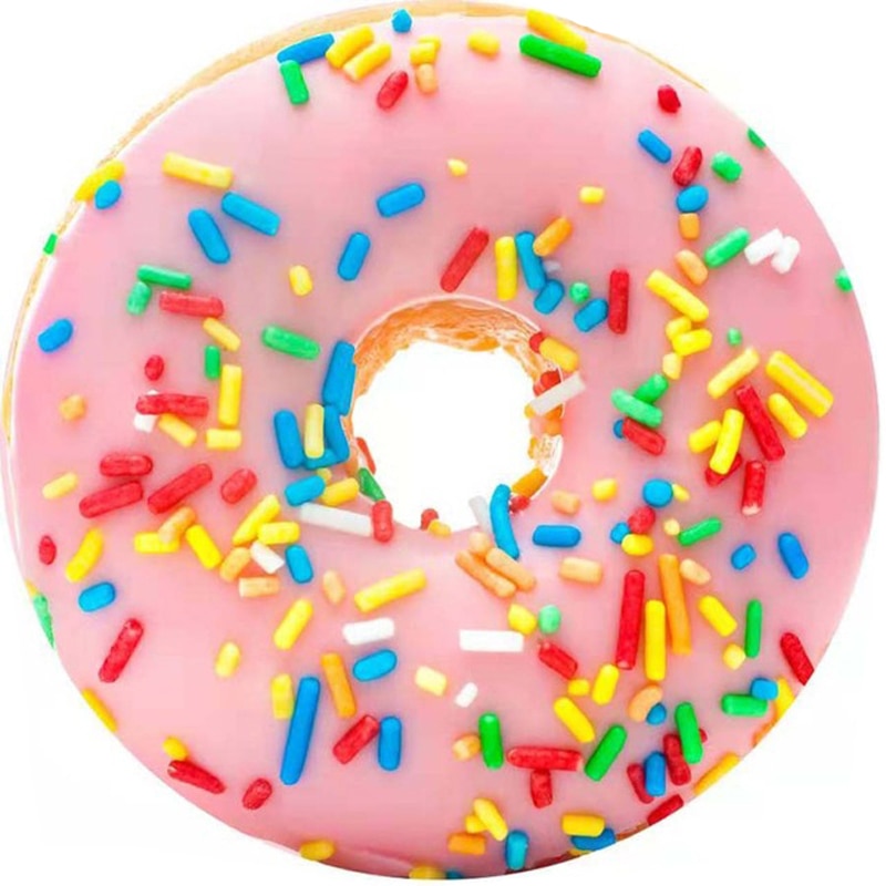 Cobertor Redondo Estampa de Pizza ou Donut