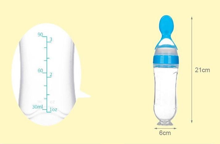 Colher Mamadeira Dosadora de Silicone Para Bebê
