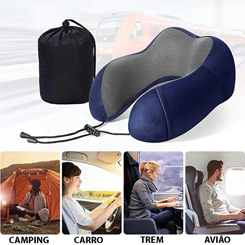 Travesseiro Pescoço Para Viagem Comfort 3D Viscoelastico - GosteiQuero