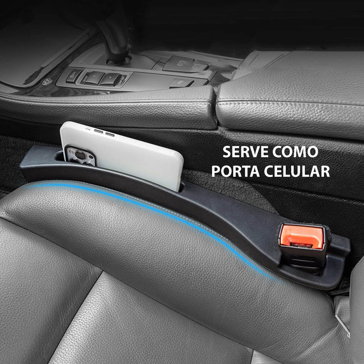 Porta Celular Automotivo Preenche Espaço Entre Lateral de Assento e Console Central do Carro