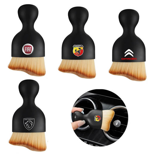 Pincel Com Logo Pra Limpeza do Painel e Console Central do Carro - Fiat, Abarth, Citroen, Peugeot