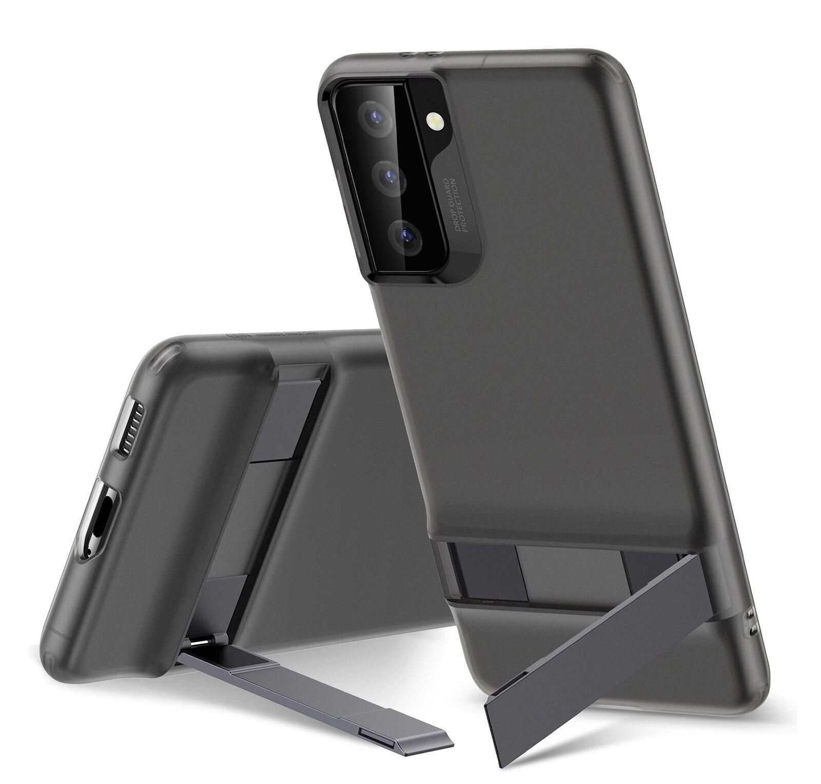 Capinha Premium Ultra Fina Para Samsung Galaxy S21 Com Stand de Metal - GosteiQuero