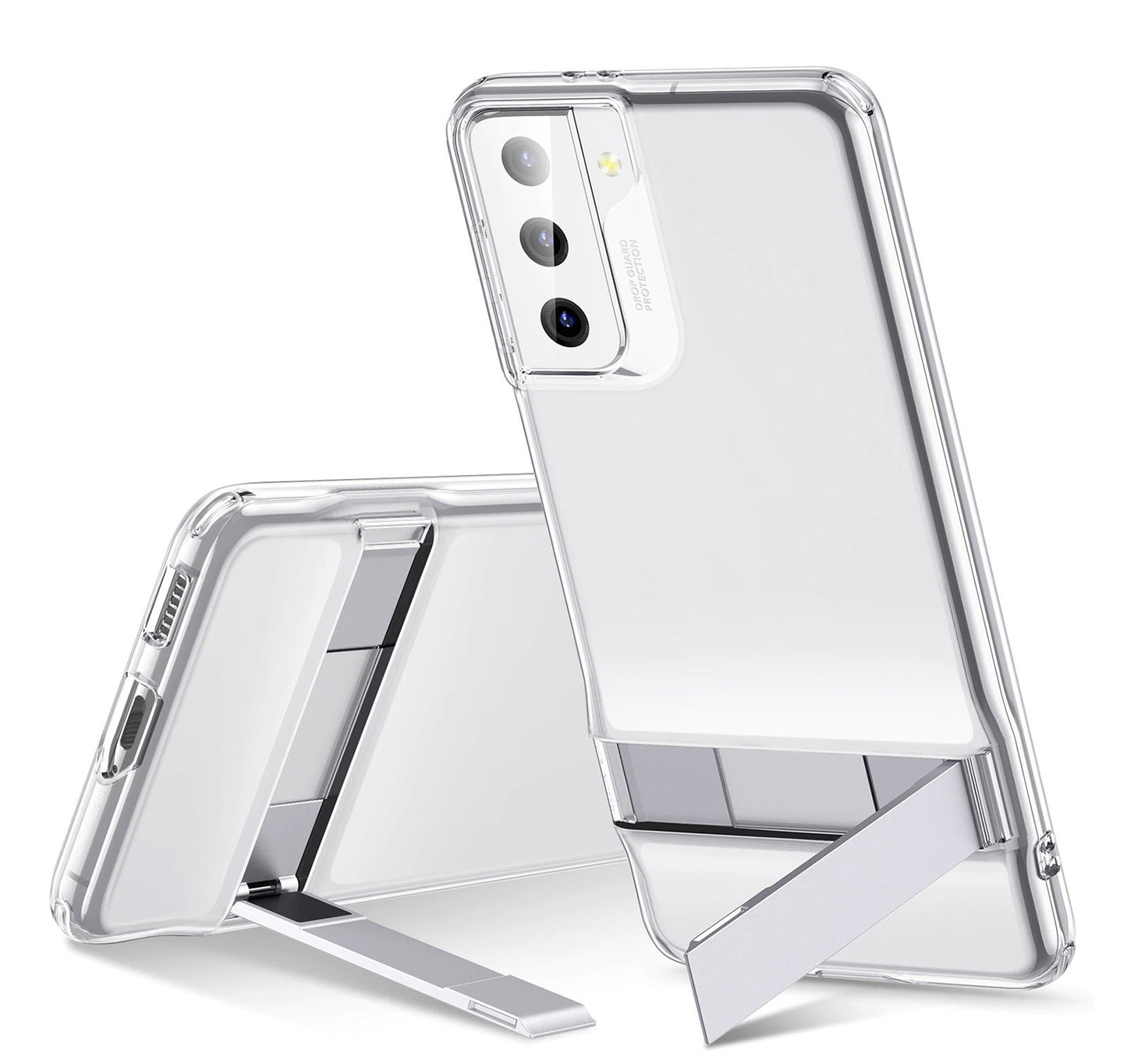 Capinha Premium Ultra Fina Para Samsung Galaxy S21 Com Stand de Metal - GosteiQuero