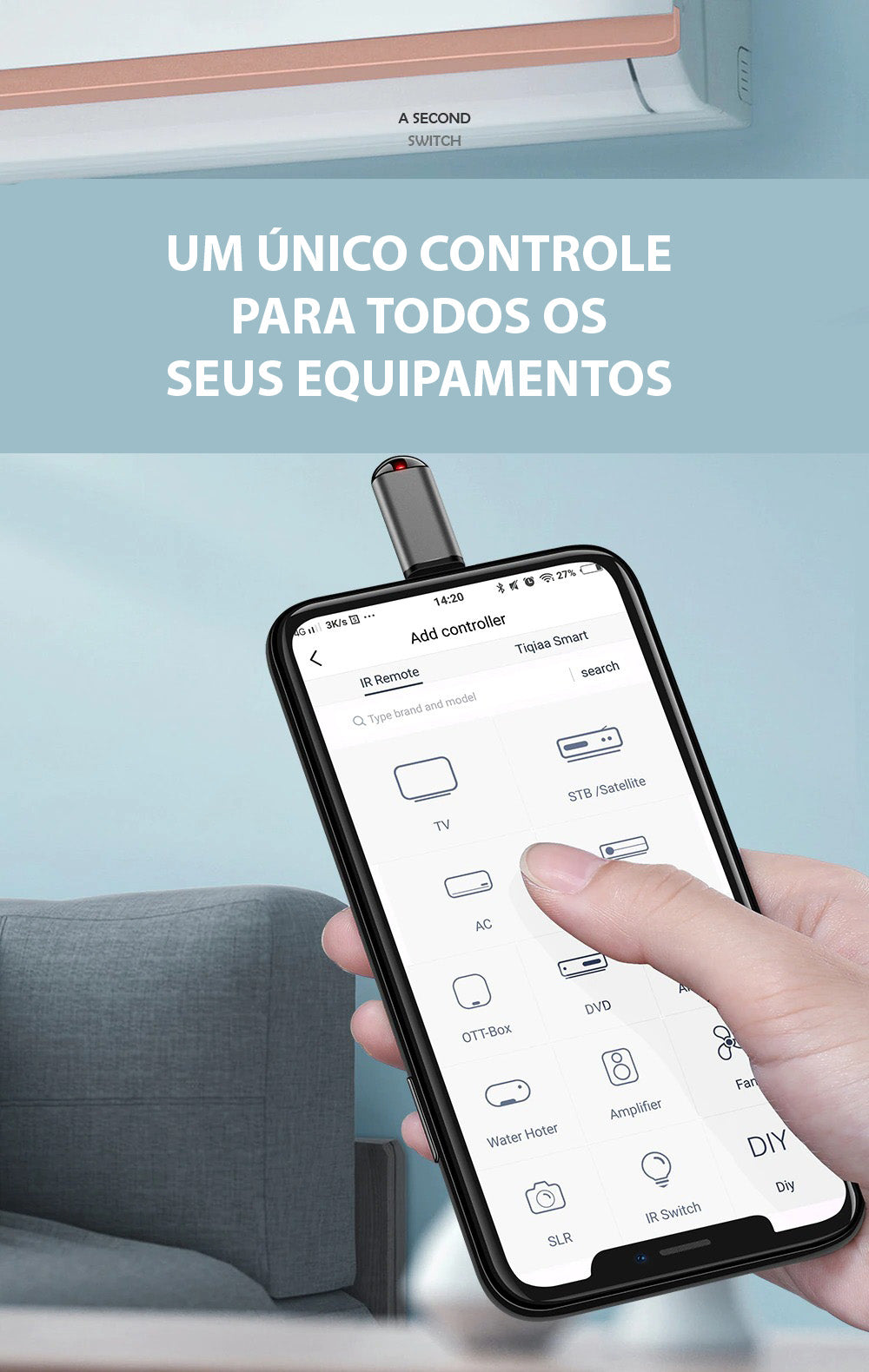 Adaptador Controle Remoto Universal Para Celular iPhone e Android - GosteiQuero