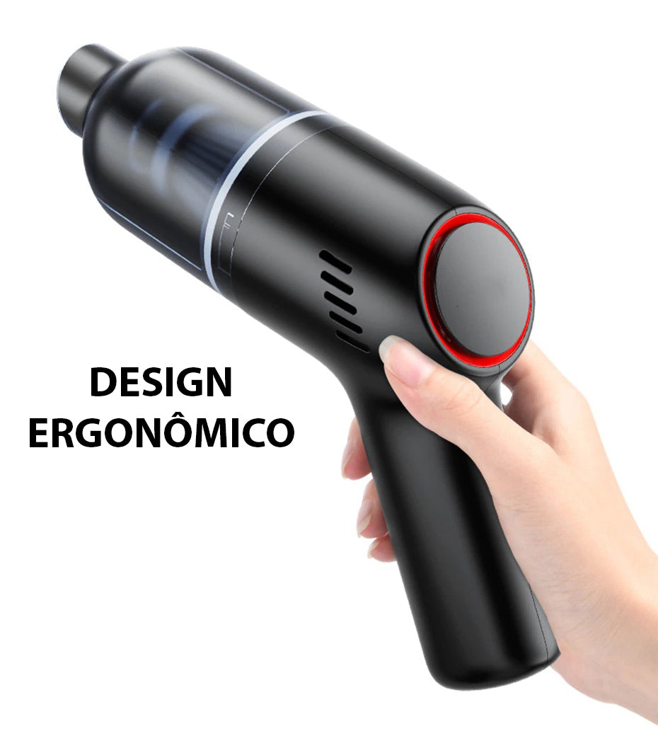 Aspirador Portátil Sem Fio Para Carro e Casa - GosteiQuero