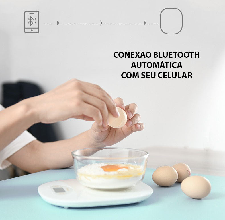 Balança Digital Touch Com App Medidor de Calorias Para Dieta