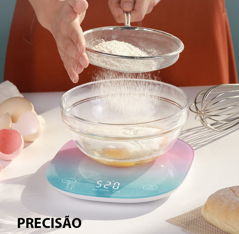 Balança Digital Touch Com App Medidor de Calorias Para Dieta