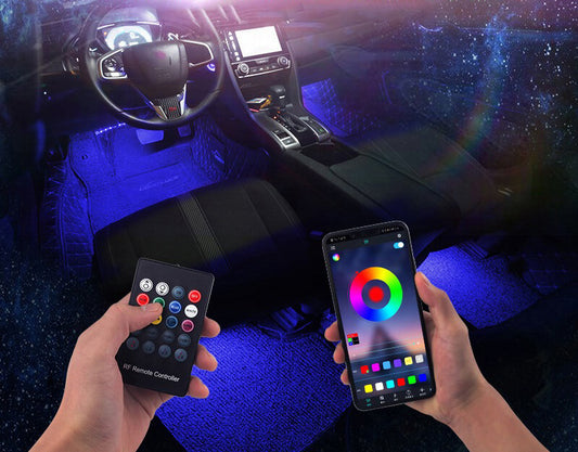 LED RGB Para Interior do Carro Tuning - Com Controle ou App