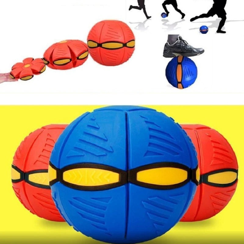 Brinquedo Disco Voador Se Transforma Em Bola de Arremesso Com Led