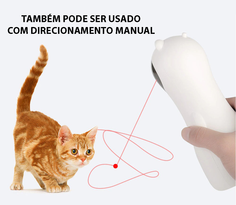 Brinquedo de laser para gatos, 2 em 1, automático, 360 graus, giratório,  eletrônico para gatos, gatos, perseguir exercícios, penas, brinquedo para