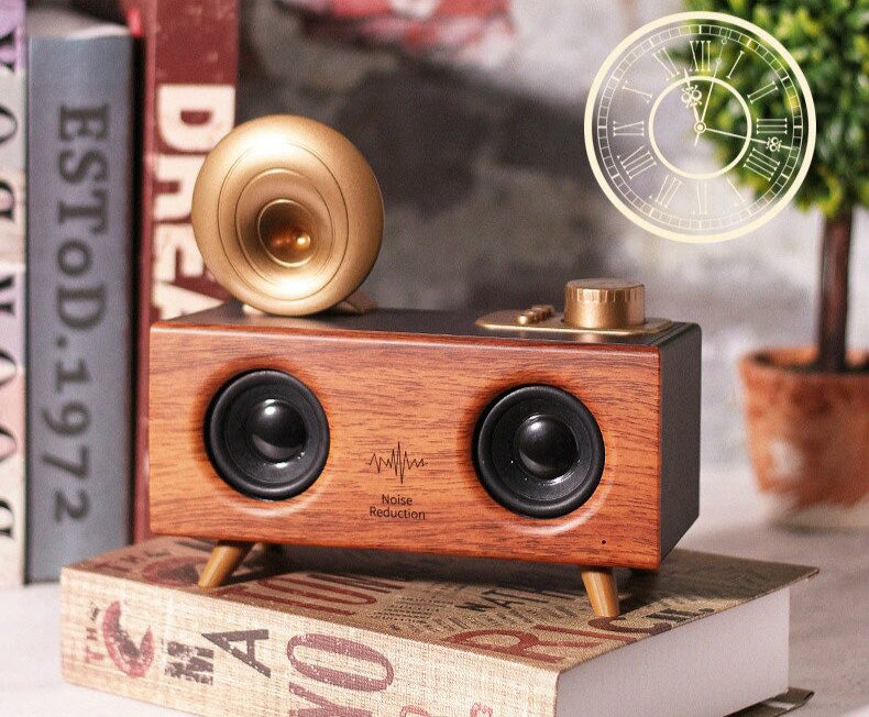 Caixa de Som Bluetooth Retrô Com Rádio FM