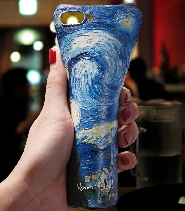 Capinha 3D Para iPhone Van Gogh "A Noite Estrelada" - GosteiQuero