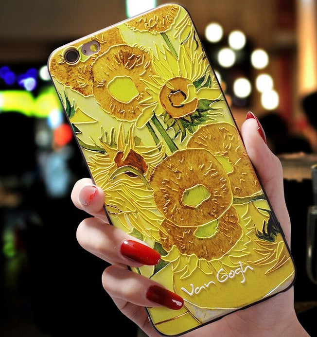 Capinha 3D Para iPhone Van Gogh "Os Girassóis" - GosteiQuero