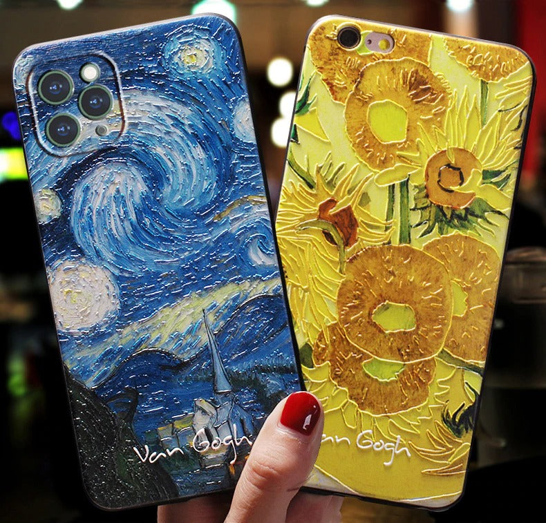 Capinha 3D Para iPhone Van Gogh "A Noite Estrelada" - GosteiQuero