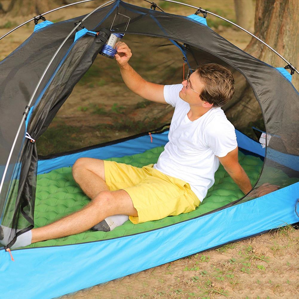 Colchão Inflável de Casal Para Camping - Com Travesseiros