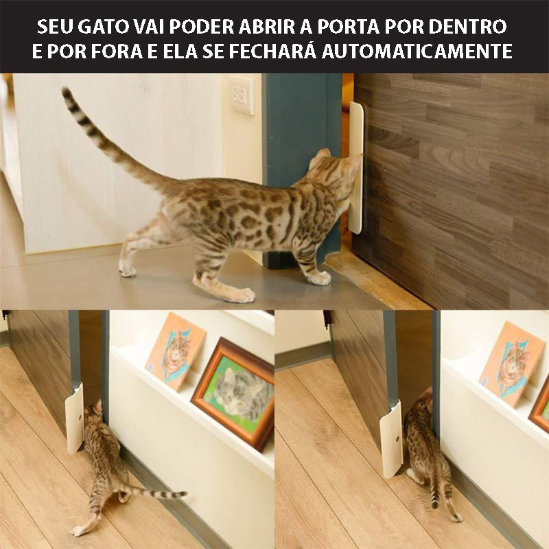 Controlador de Entrada de Porta Para Gatos - GosteiQuero
