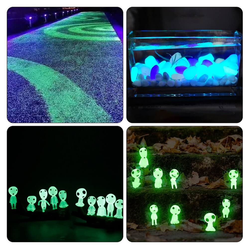 Miniaturas Espíritos da Árvore Fluorescentes Para Decorar Seu Jardim