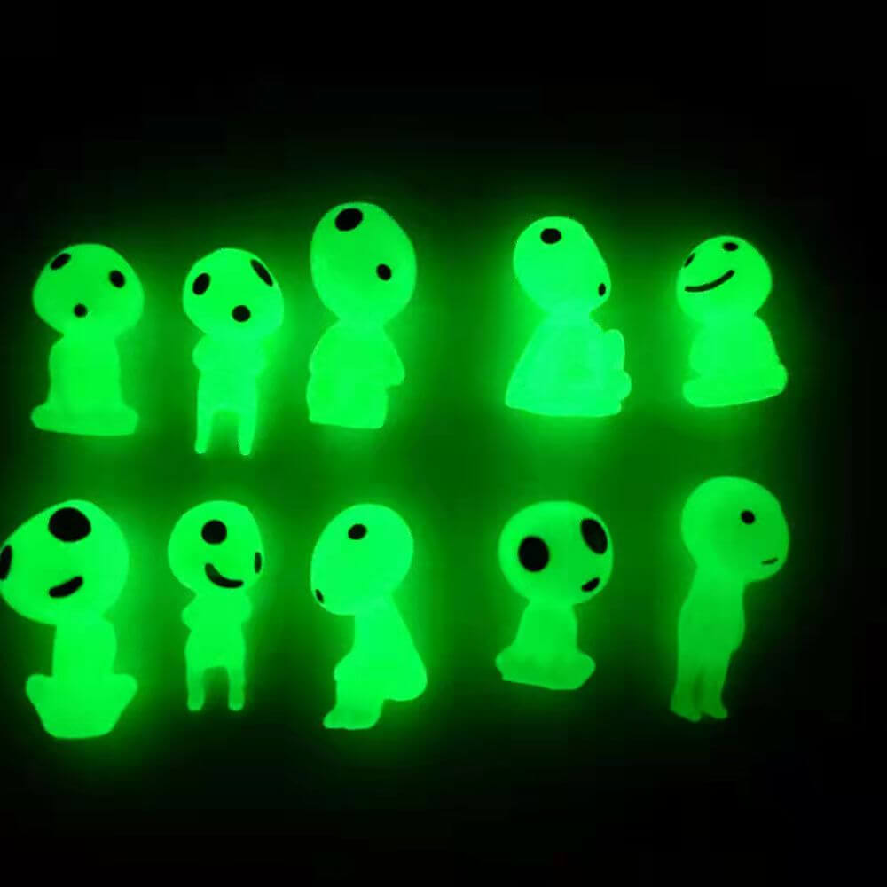 Miniaturas Espíritos da Árvore Fluorescentes Para Decorar Seu Jardim