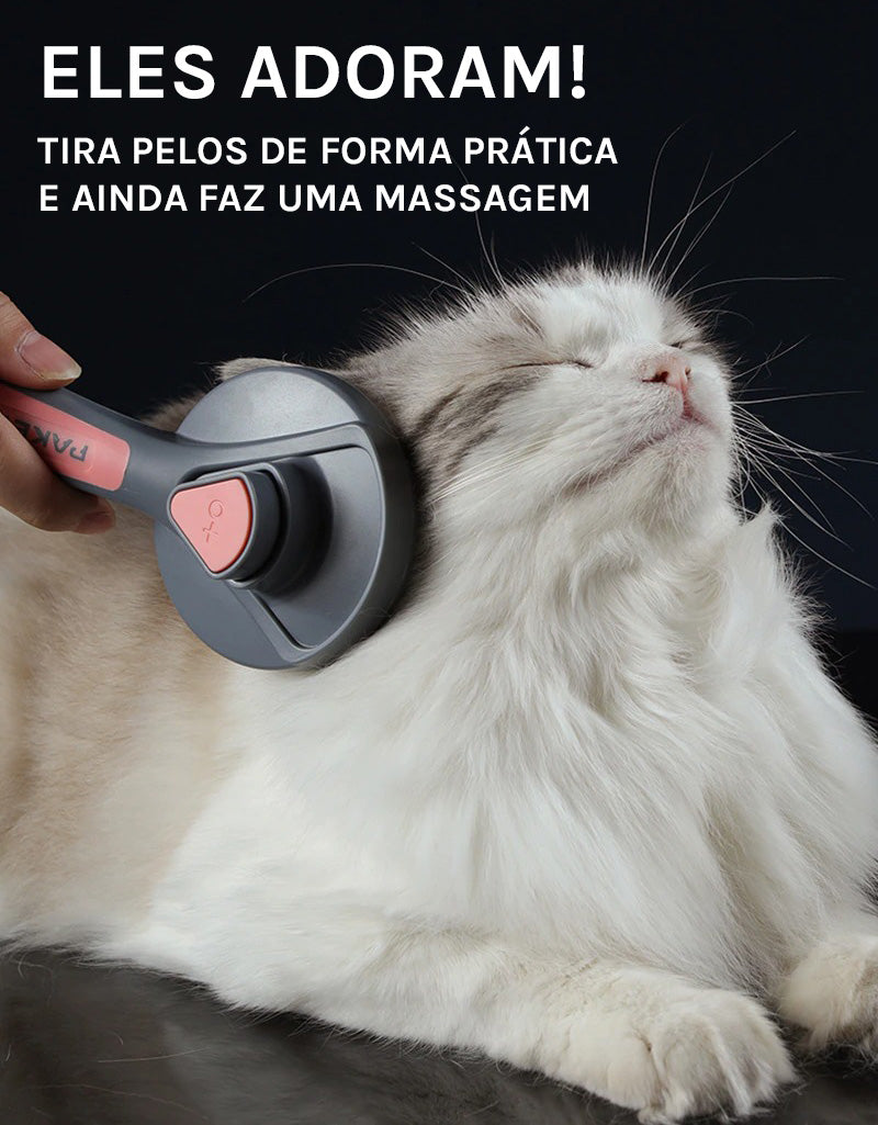 Escova OneClick Para Cães e Gatos - Tira Pelos Com Um Clique - GosteiQuero