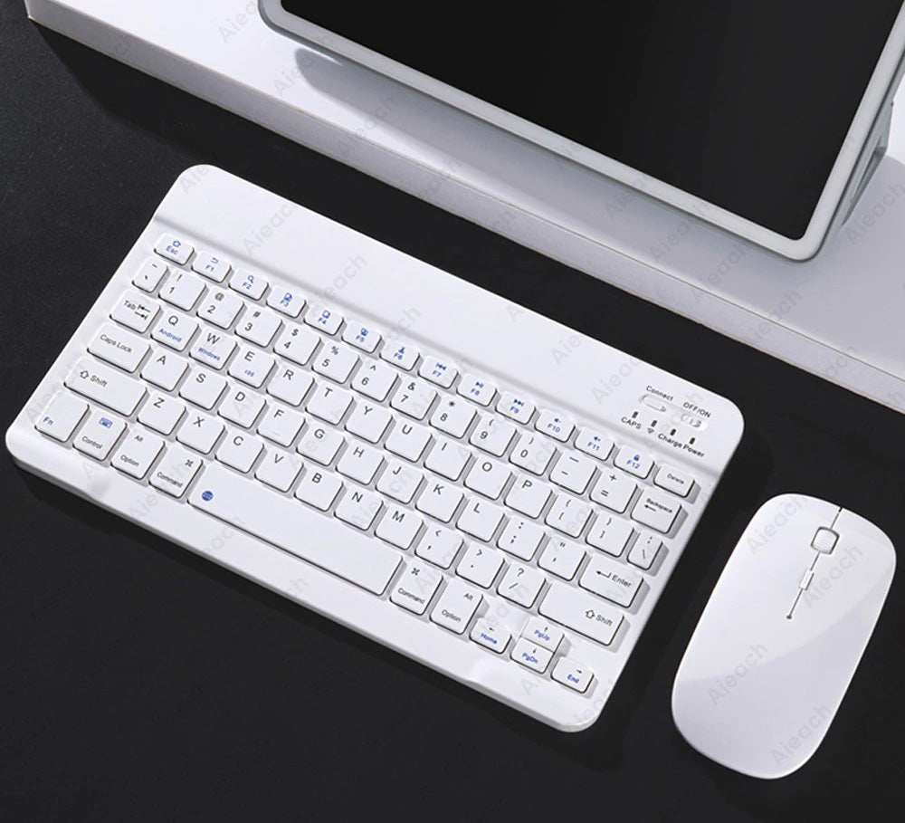 Kit Com Teclado e Mouse Sem Fio Para Celular, Tablet e PC - GosteiQuero