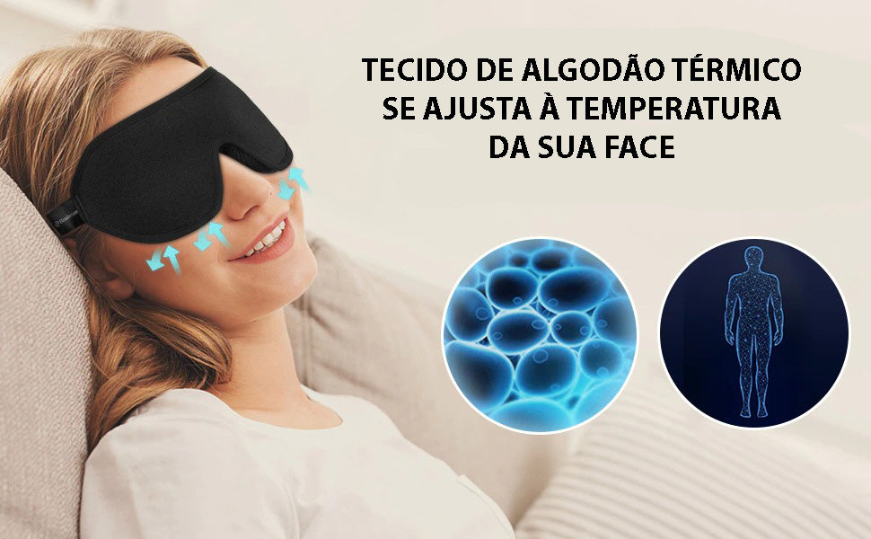 Máscara de Dormir 3D Blackout Tapa Olhos - GosteiQuero