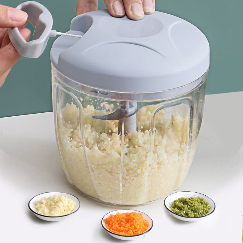 Mini Processador de Alimentos - Manual Com Corda