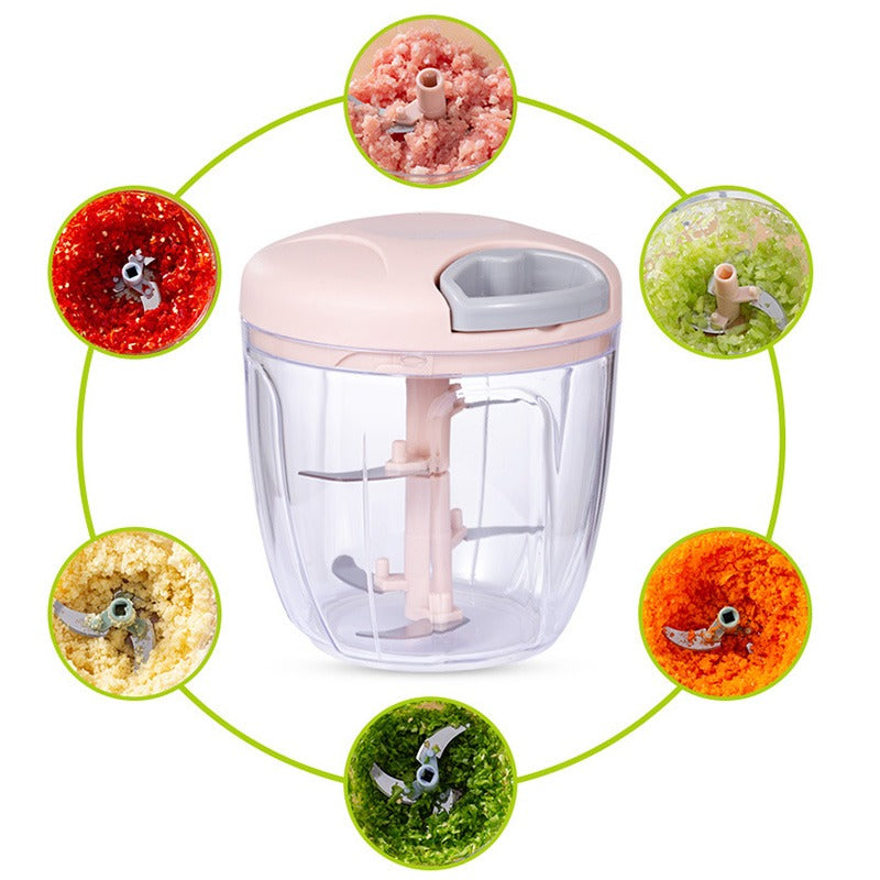 Mini Processador de Alimentos - Manual Com Corda
