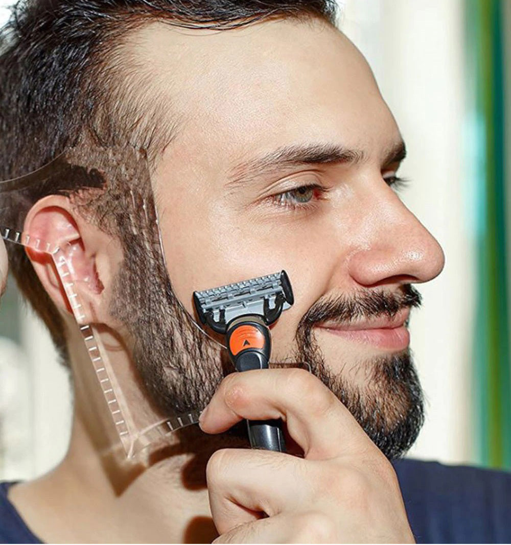 Molde de Barbeiro Para Fazer a Barba Simétrica