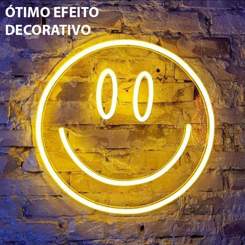 Neon Decorativo USB - Smile 35x35cm