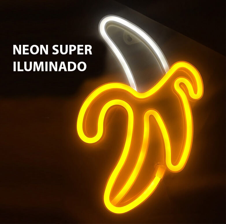 Neon Decorativo USB - Banana 28,5x19,6cm