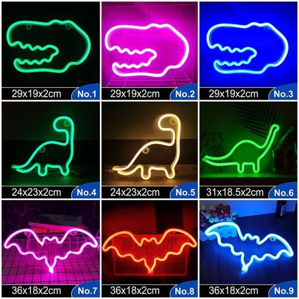 Neon Decorativo USB Grupos A-K - 99 Modelos Diferentes