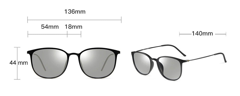Óculos de Sol Masculino Slim Com Lente Polarizada Fotocromática