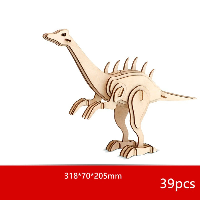 Puzzle 3D de Madeira Para Montar - Dinossauros