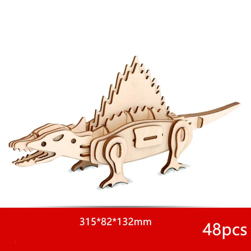 Puzzle 3D de Madeira Para Montar - Dinossauros