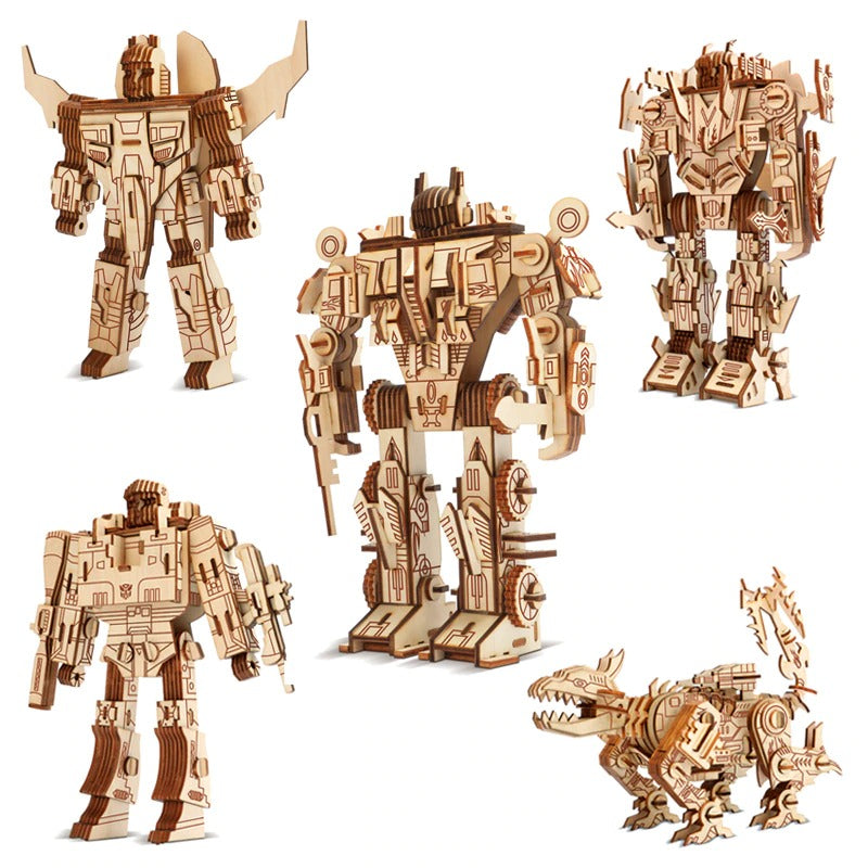 Puzzle 3D de Madeira Para Montar - Transformers
