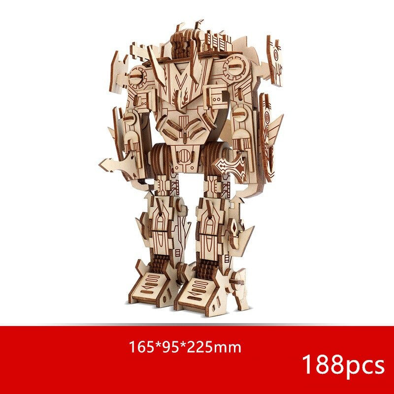 Puzzle 3D de Madeira Para Montar - Transformers