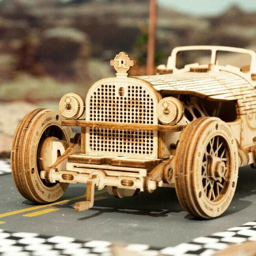 Puzzle 3D de Madeira Para Montar - Carro Antigo