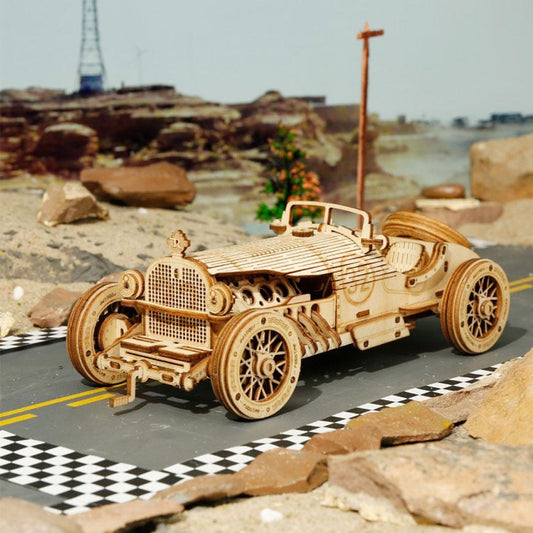 Puzzle 3D de Madeira Para Montar - Carro Antigo