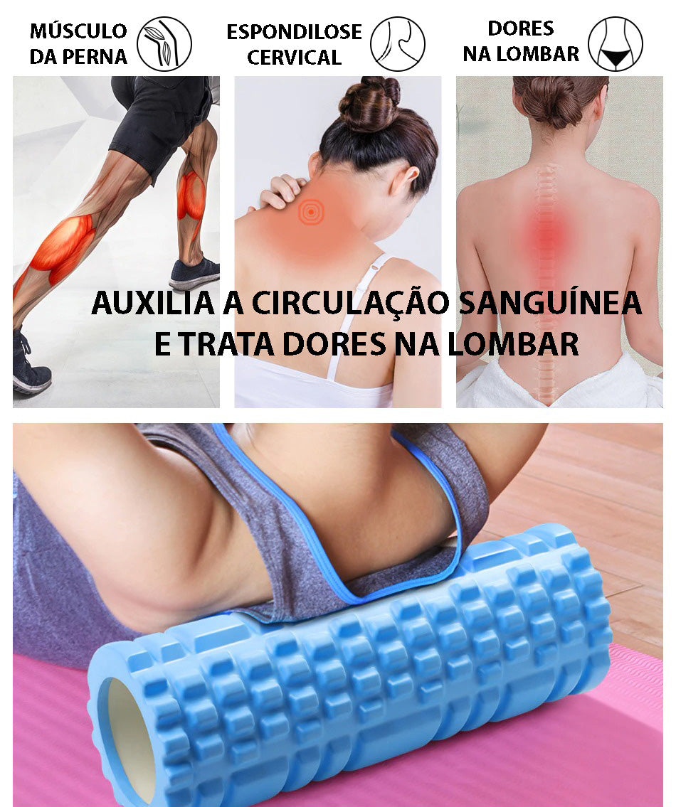 Rolo Fitness Para Massagem, Ioga e Pilates - GosteiQuero