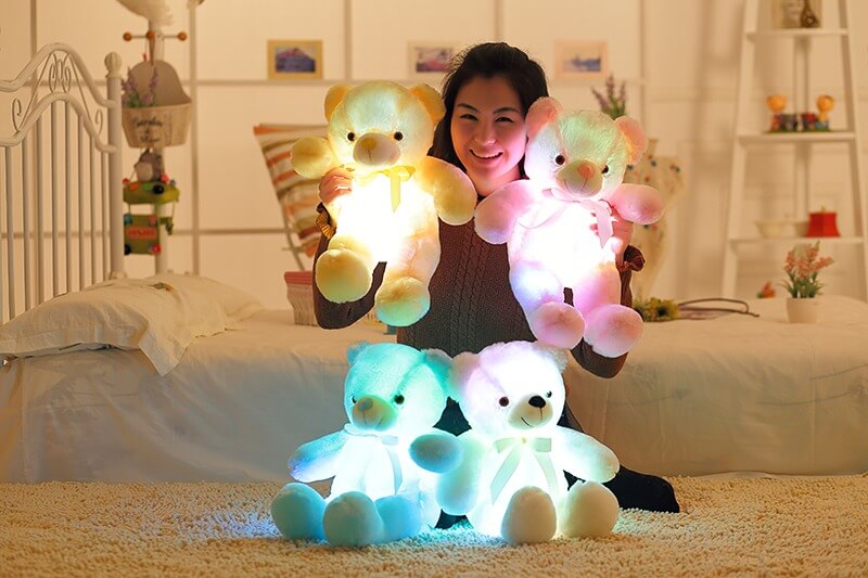 Urso de Pelúcia Com Luz de LED